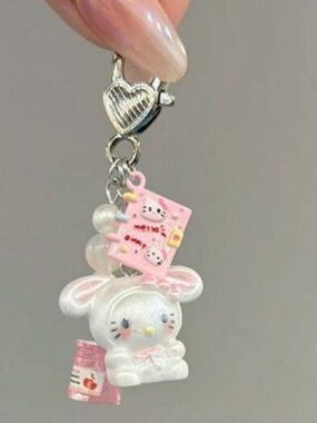 Sweet Cartoon Cat Pendant Keychain Niche Design Mobile Phone Chain